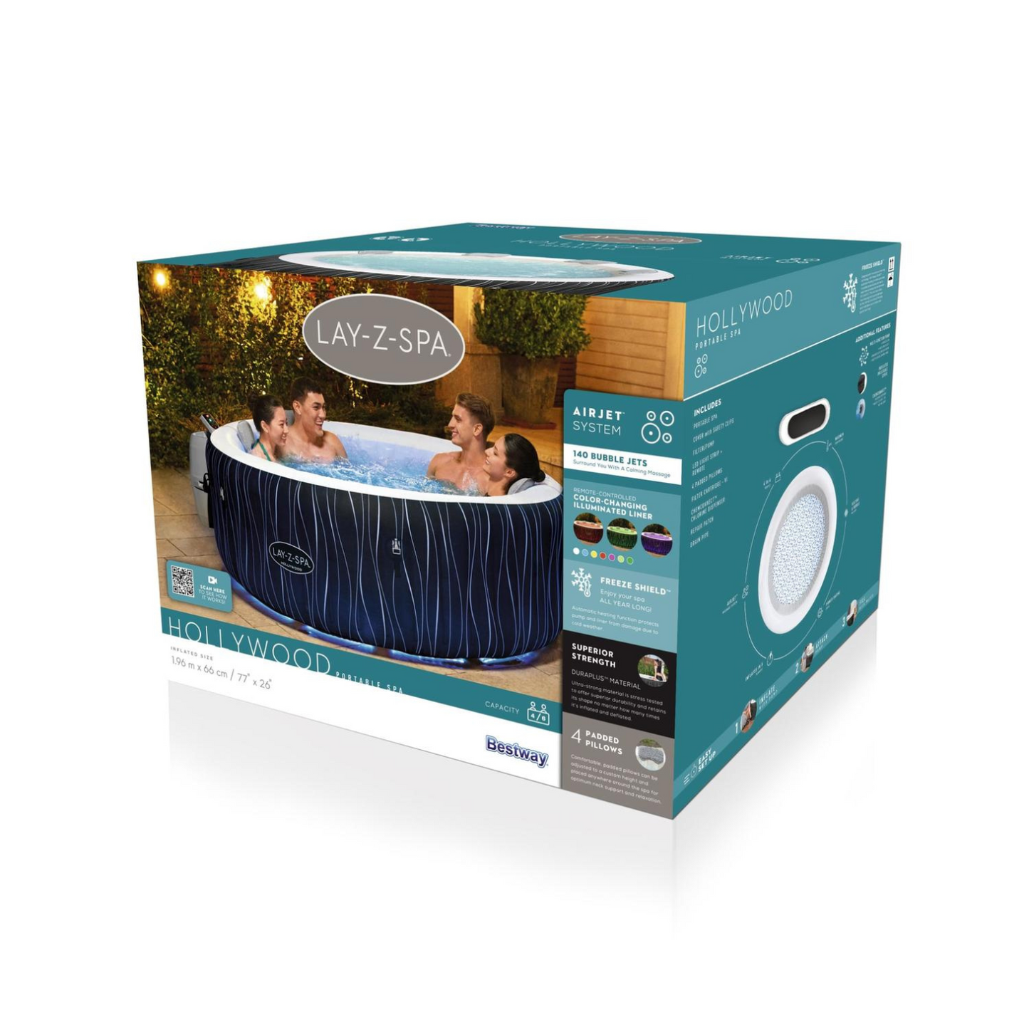 Bestway Lay-Z-Spa Inflatable Spa Hollywood